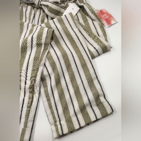 Light Jogger Cotton Pant Belt Tie Front Cuff Pant SZ Med Cisono - Picture 5 of 14